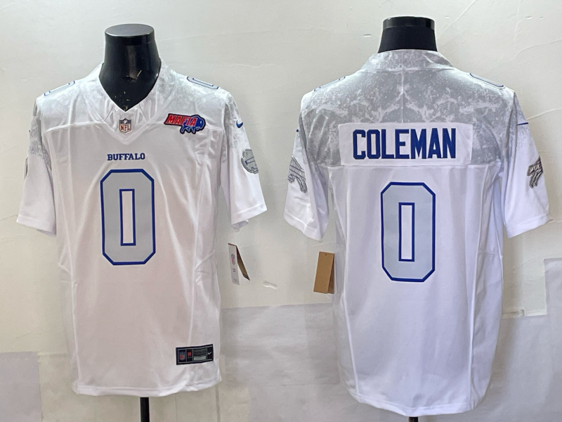 Men Buffalo Bills 0 Coleman Nike White 2025 Rivalries Collection Limited NFL Jersey 007